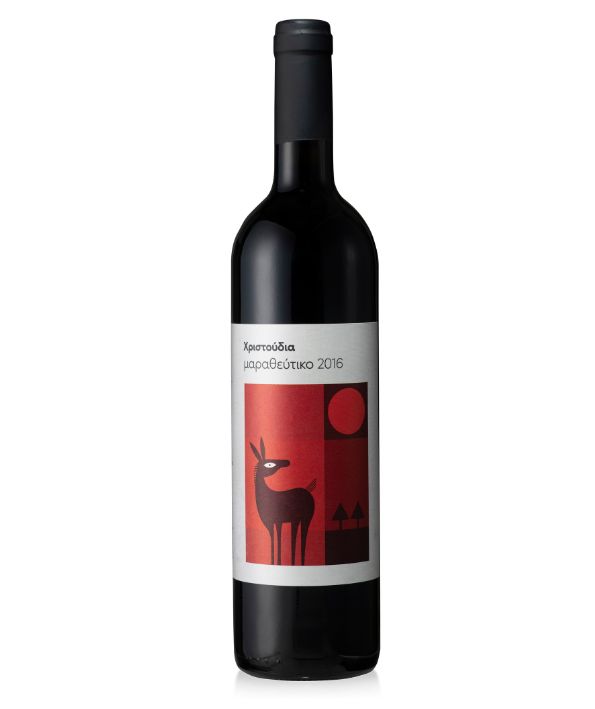 cyprus maratheftiko red wine label of christoudia winery