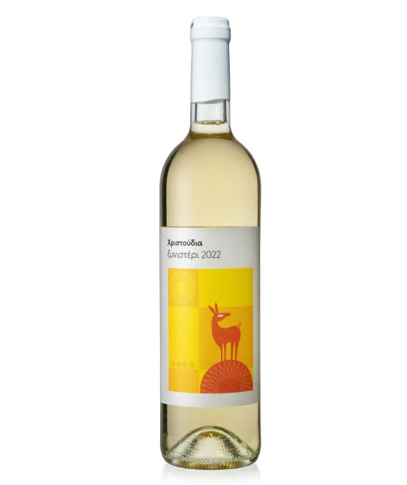 cyprus xinisteri white dry wine label of Christoudia winery
